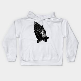 praying hands of the dark lord Kids Hoodie